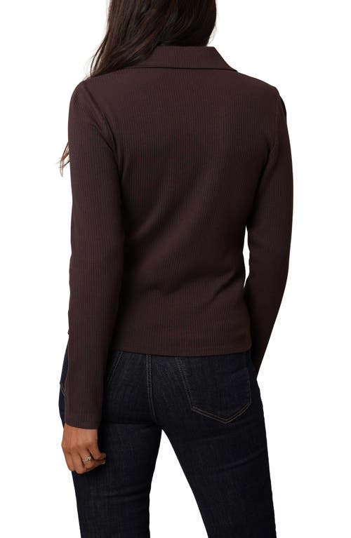 Cyrus Grommet Trim Rib Top In Brown