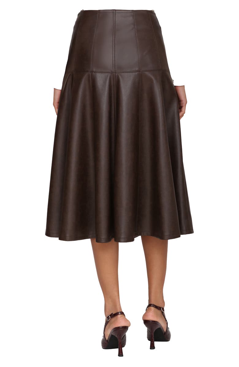 Bagatelle Panelled Faux Leather Skirt, Alternate, color, 