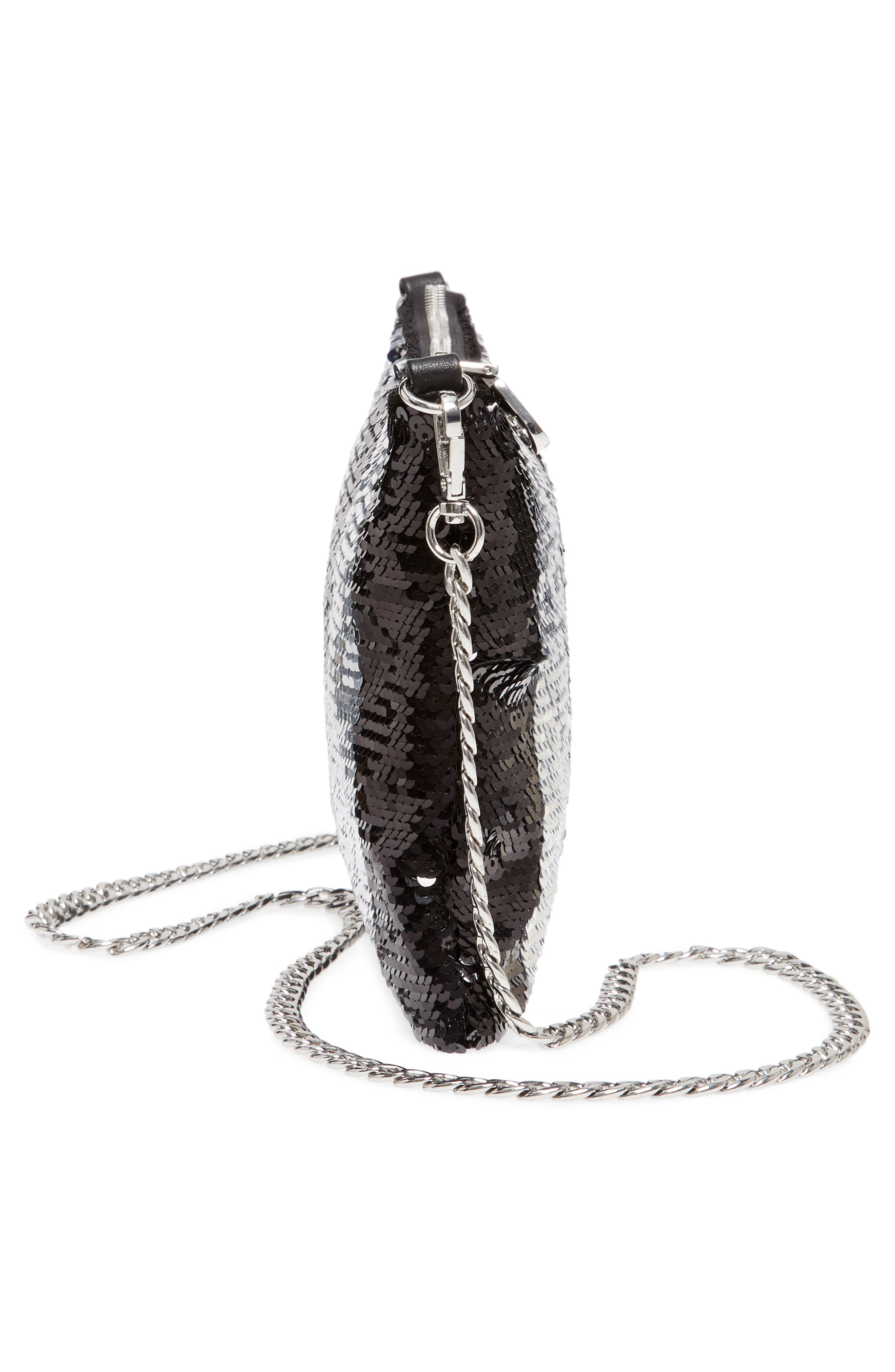 Chelsea28 Sequin Convertible Zip Clutch, Alternate, color, 