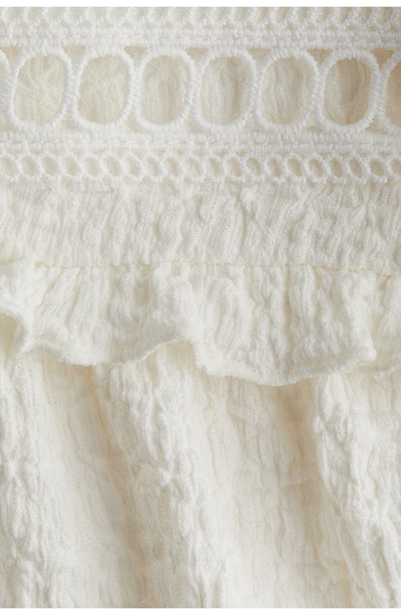 H&M Textured Jersey Blouse, Alternate, color, Cream