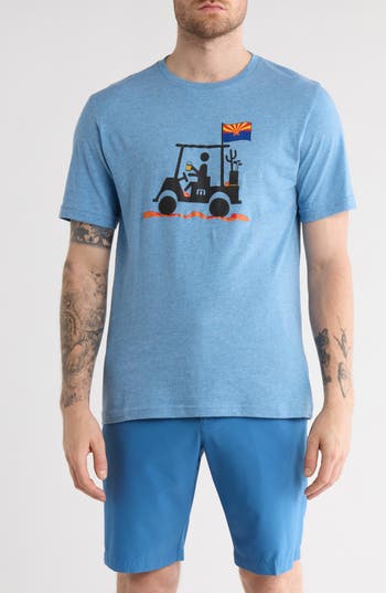 Travismathew Man Of The Desert Cotton Graphic T-shirt In Blue