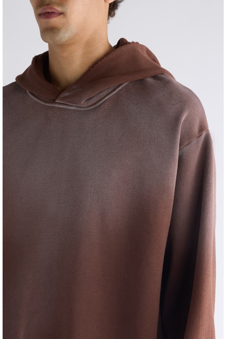 Stockholm Oversize Distressed Graphic Hoodie, Alternate, color, CHOCOLATE BROWN