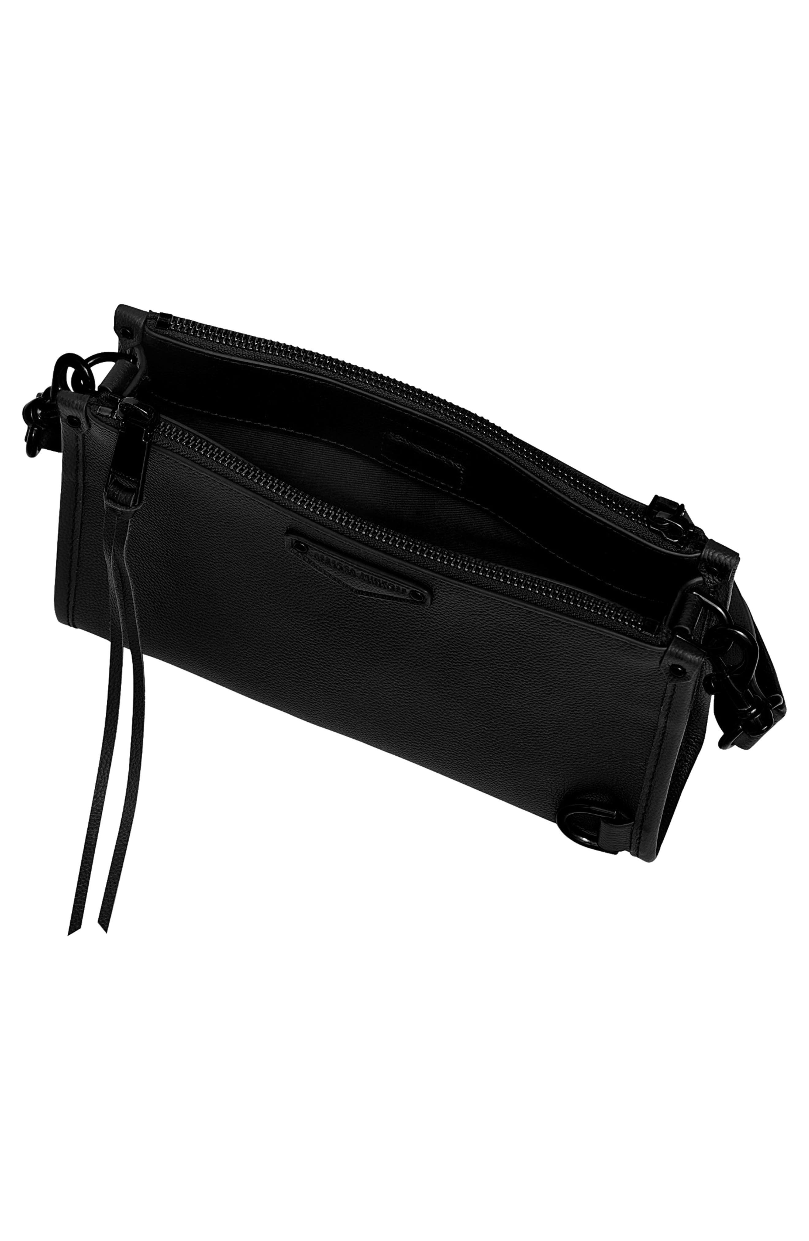 Rebecca Minkoff Small Mab Leather Crossbody Bag, Alternate, color, Black