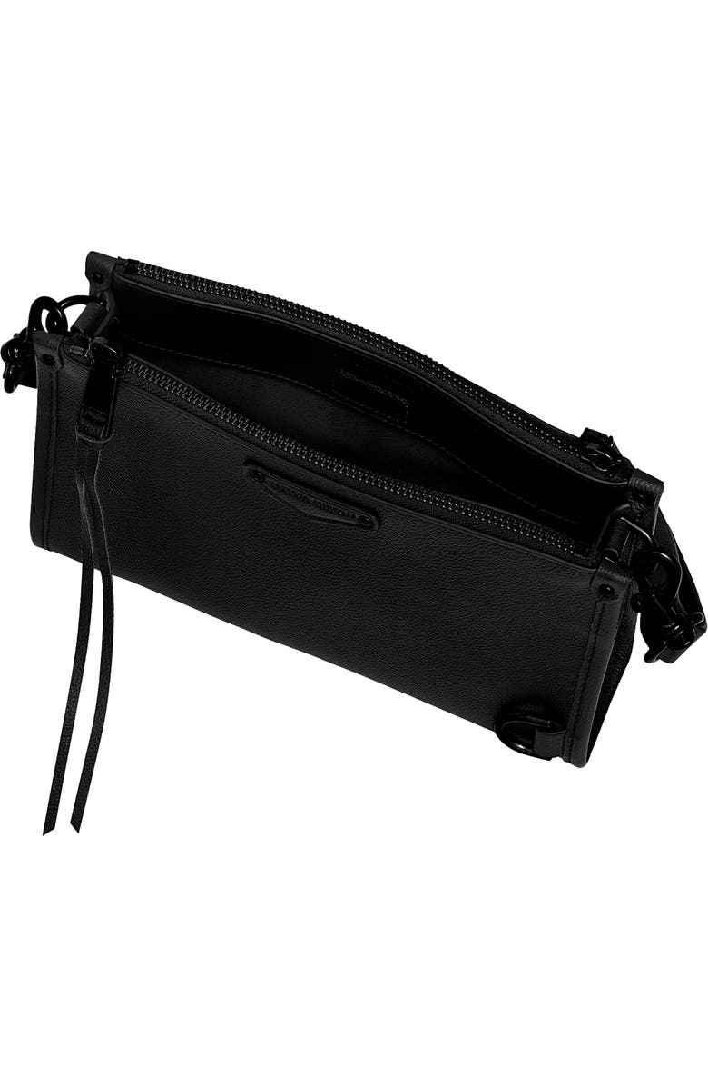 Rebecca Minkoff Small Mab Leather Crossbody Bag, Alternate, color, Black