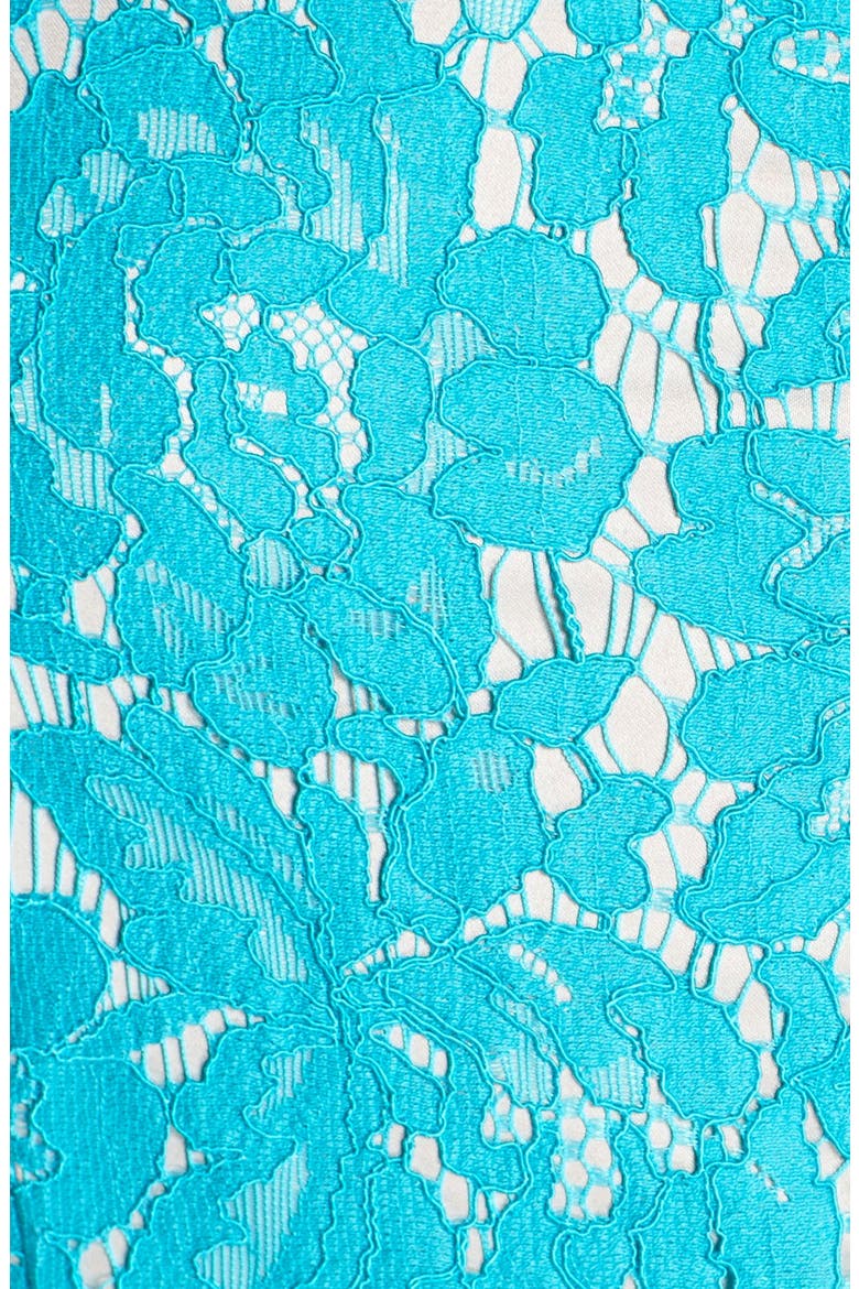 Lace Fit & Flare Dress, Alternate, color, TEAL