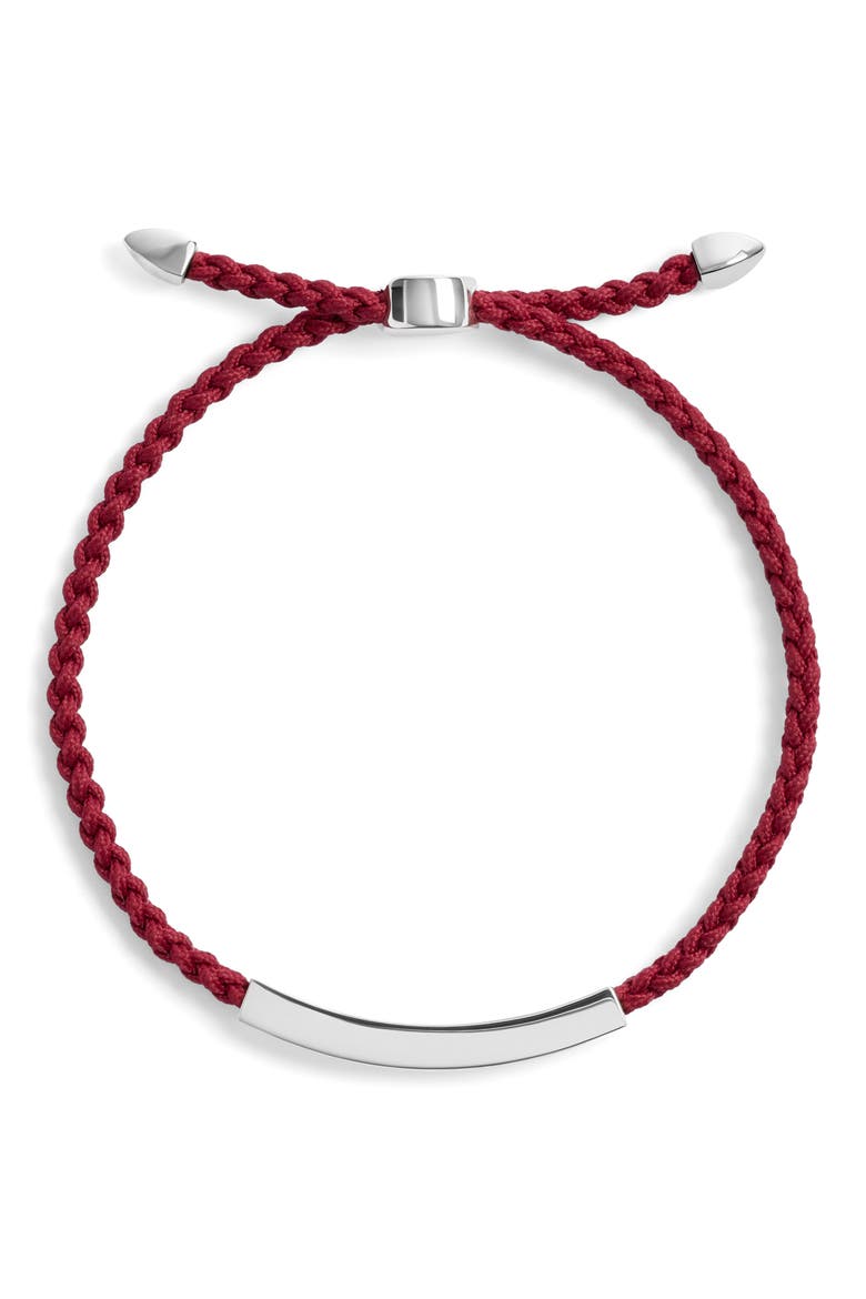 Linear Cord Bracelet, Main, color, STERLING SILVER