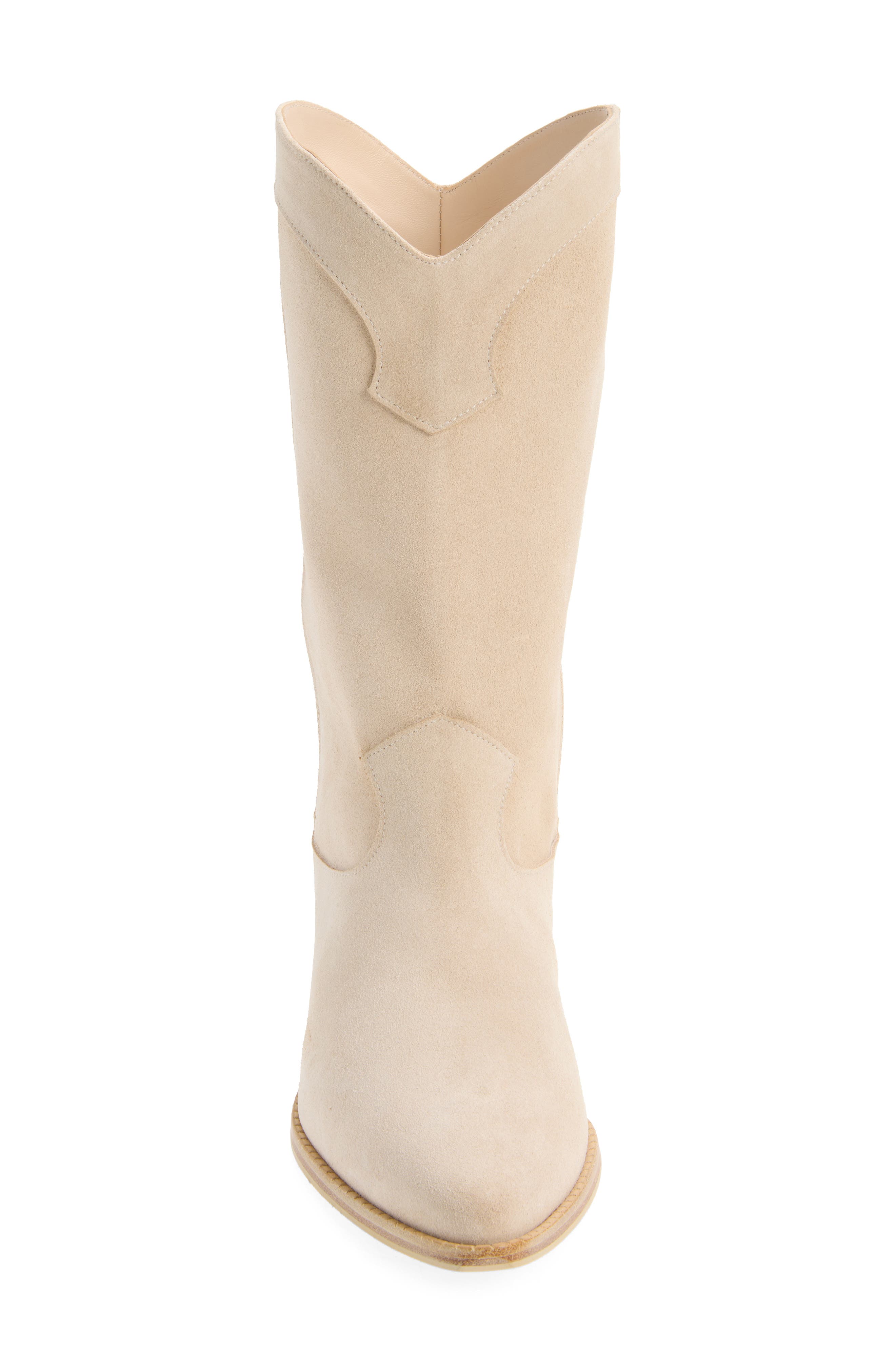 Western Mid Shaft Boot, Alternate, color, SAHARA SUEDE
