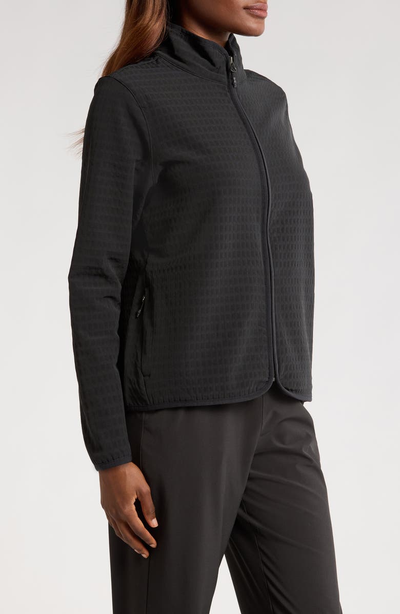 Free Fly Grid Bonded Fleece Zip Jacket, Alternate, color, Black