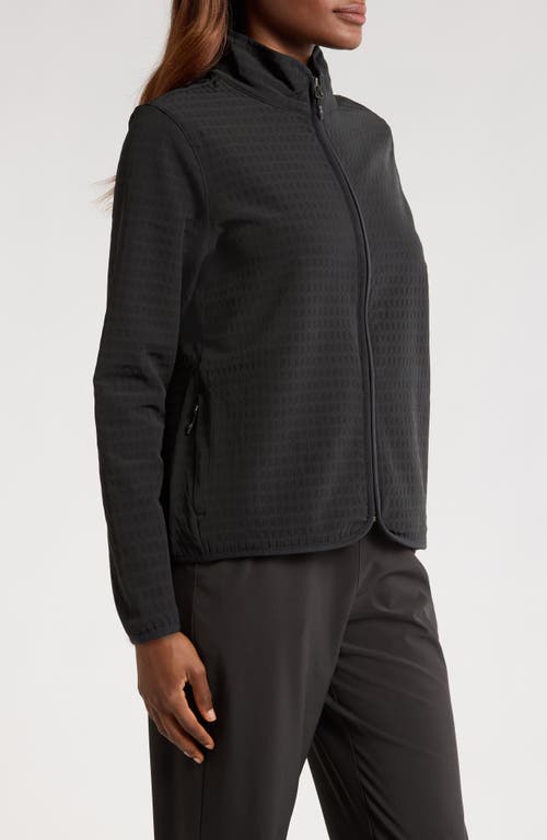 Free Fly Grid Bonded Fleece Zip Jacket In Black