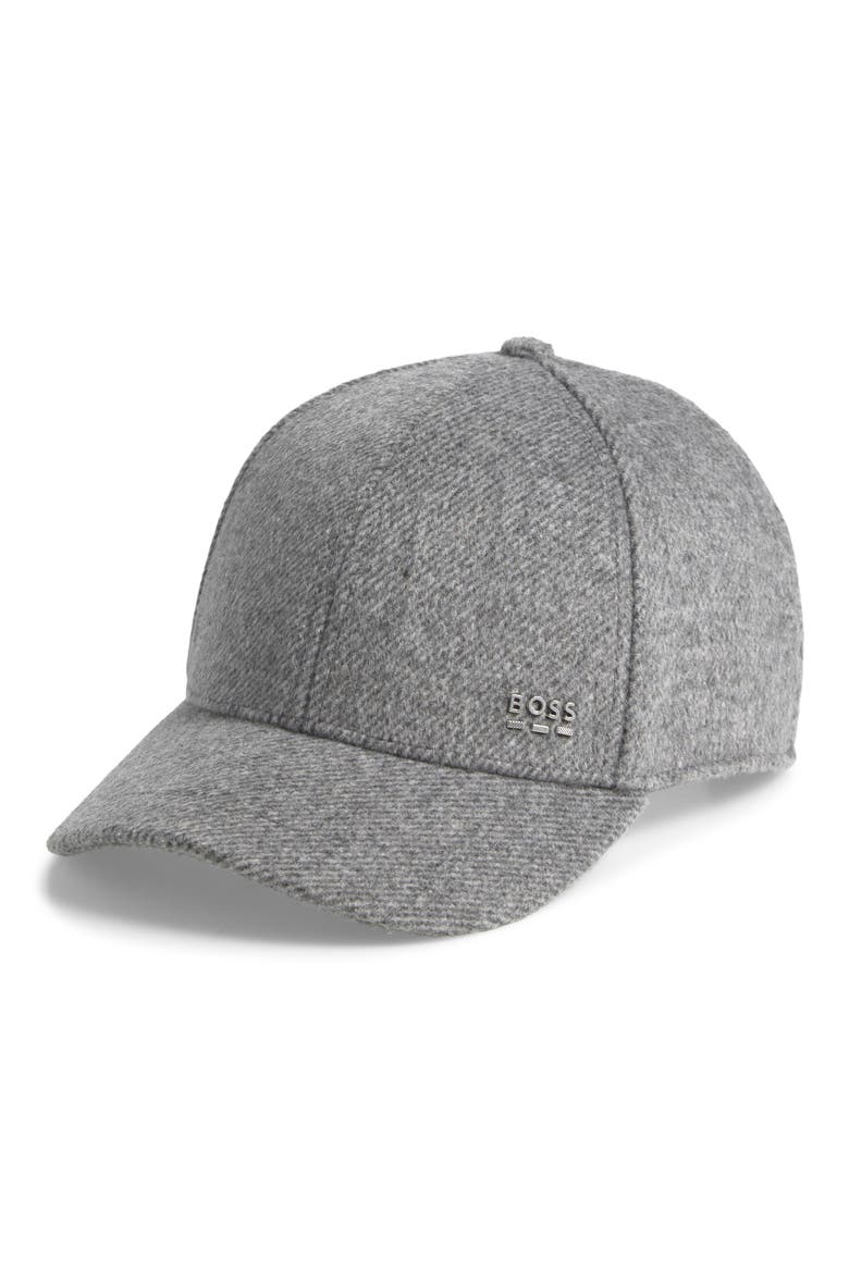 Wool & Silk Baseball Cap, Main, color, MEDIUM GREY