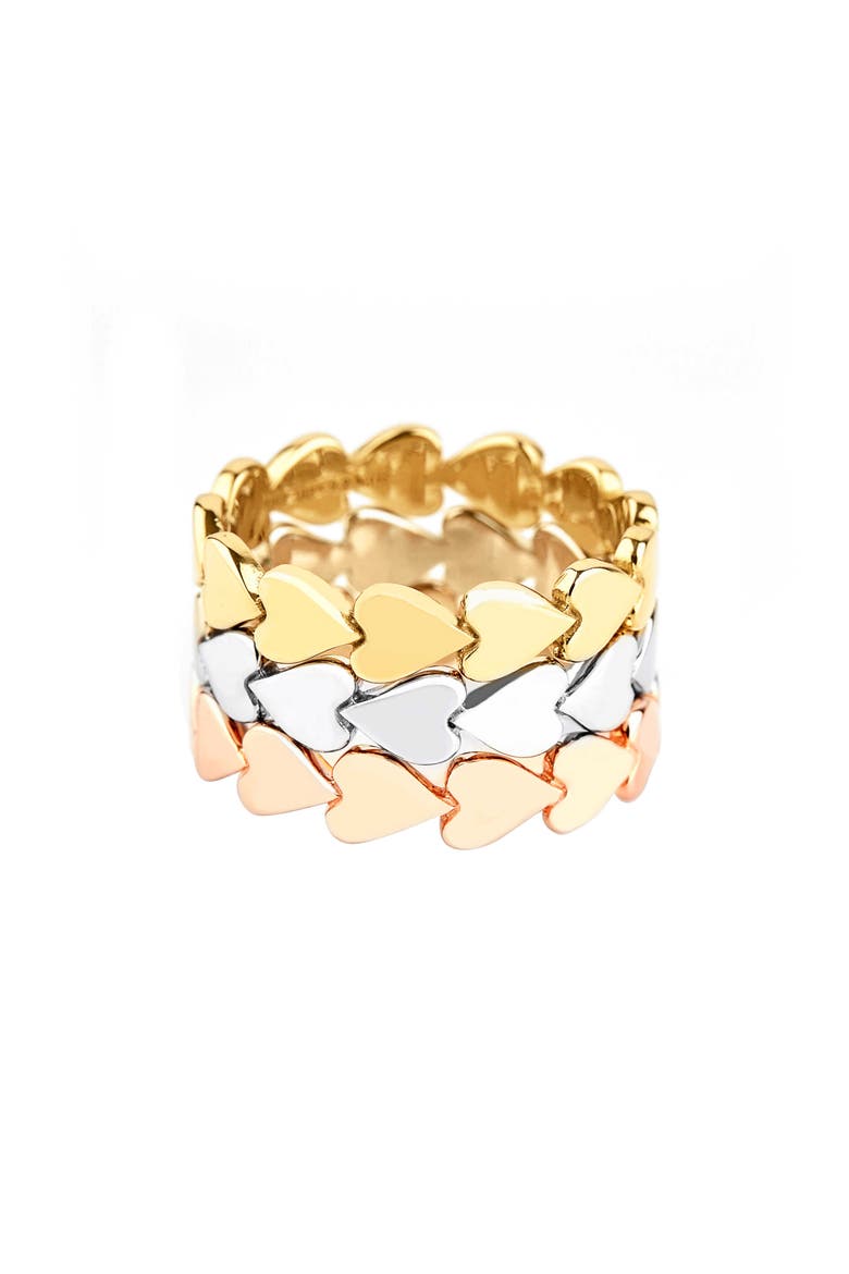 Perfectly Imperfect Heart Band Ring, Alternate, color, SILVER