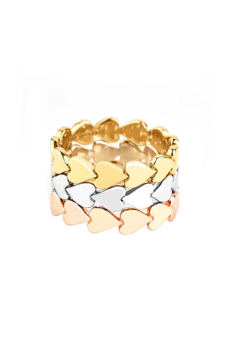 Tiny Tags Perfectly Imperfect Heart Band Ring, Alternate, color, 