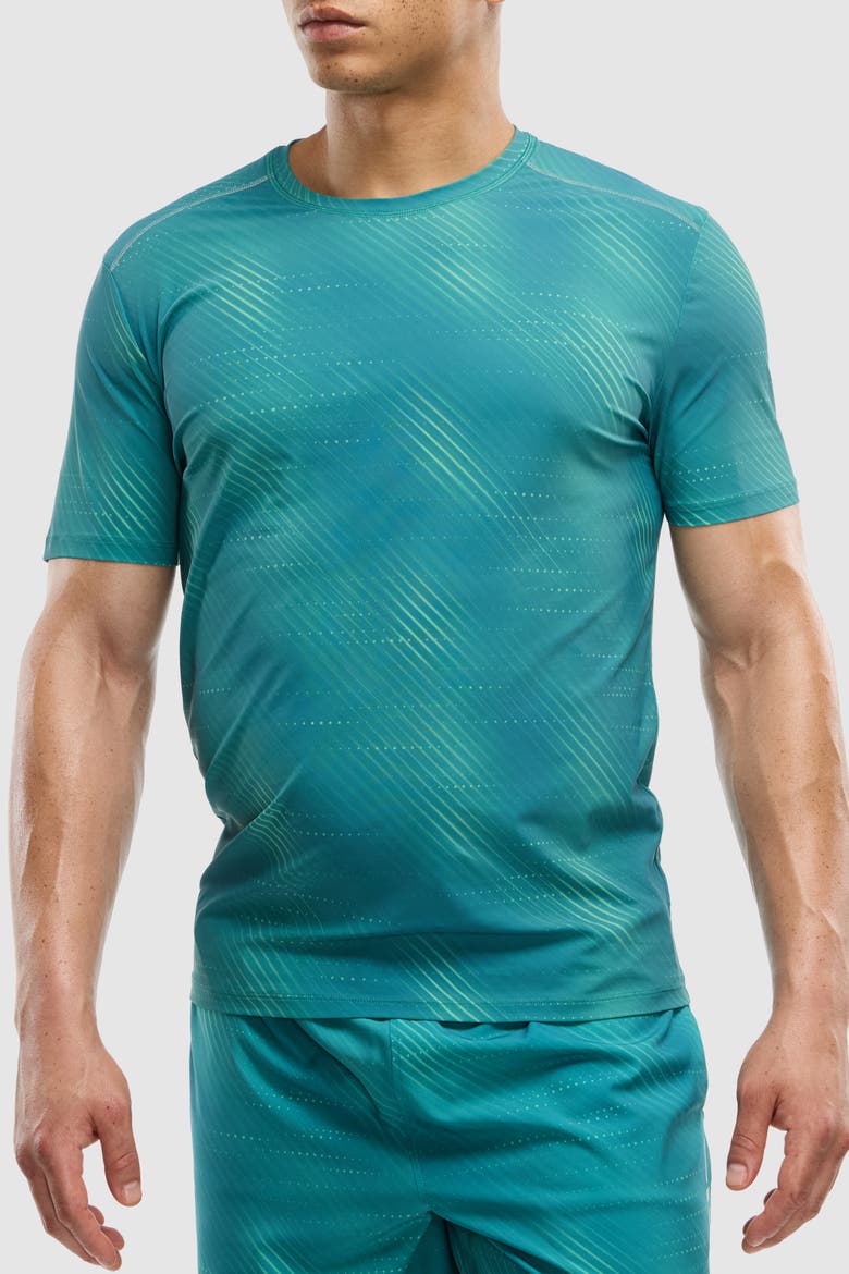 Interlock Short Sleeve Run Tee, Main, color, Twinkling Rays