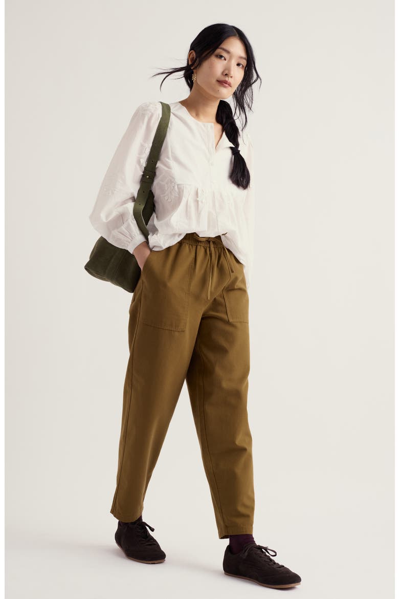 Sholl Organic Cotton Crop Trousers, Alternate, color, FERN MOSS