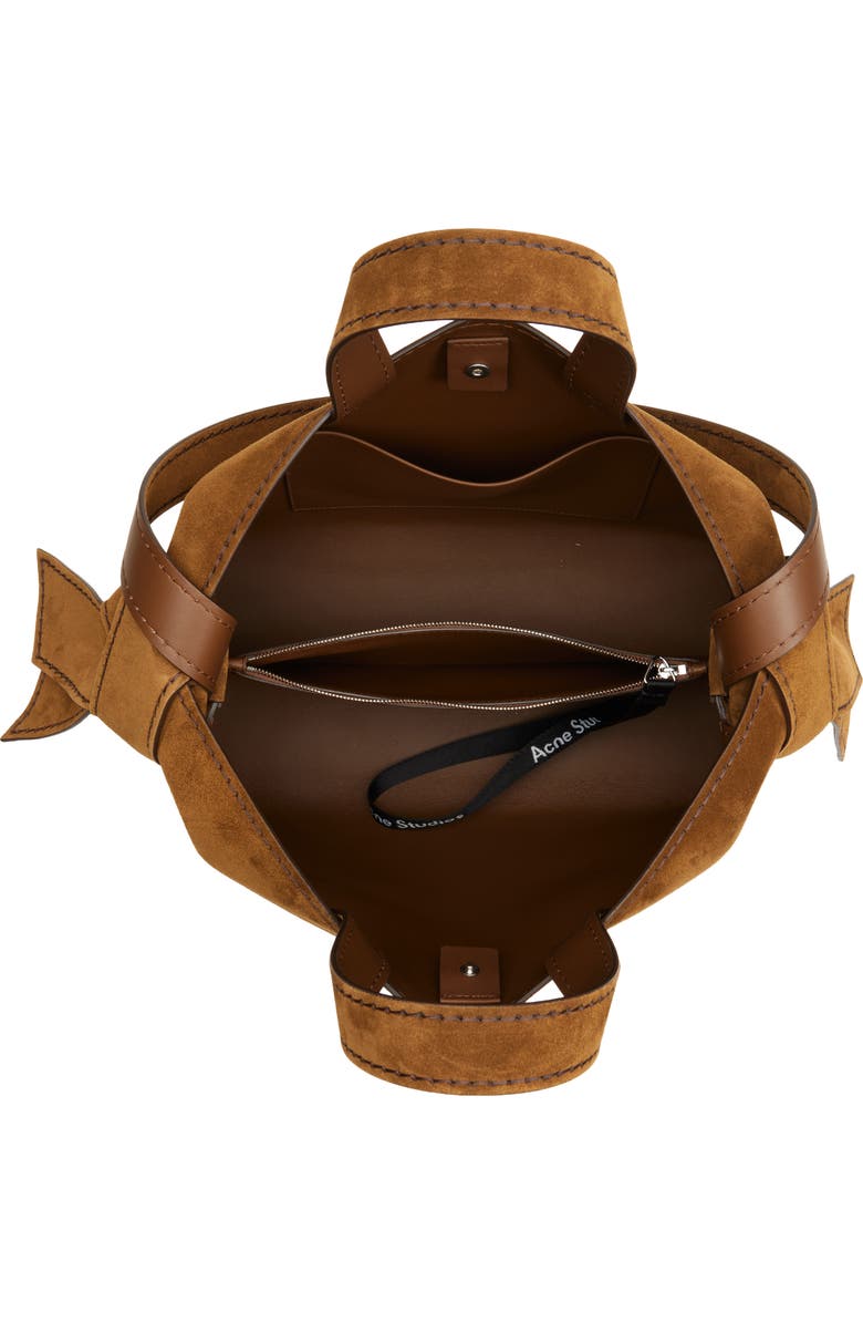 Acne Studios Musubi Suede Tote, Alternate, color, Cognac Brown
