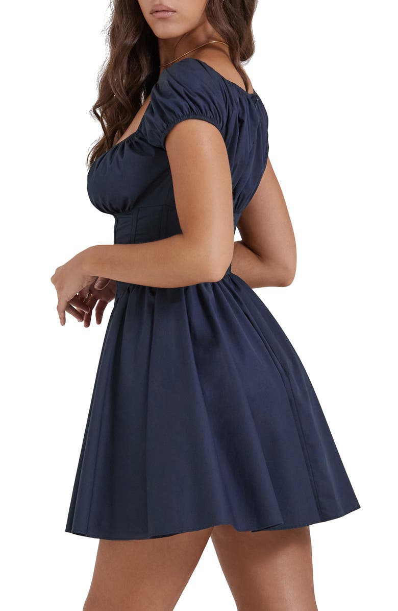 HOUSE OF CB Nala Puff Sleeve Cotton Blend Minidress, Alternate, color, 