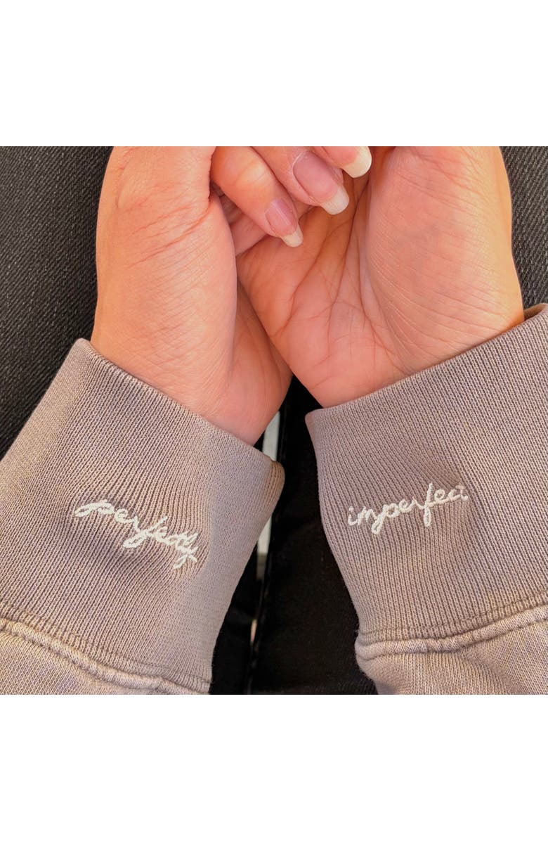 Conscious Ink Perfectly Imperfect Manifest Sweatshirt, Alternate, color, Faded Grey