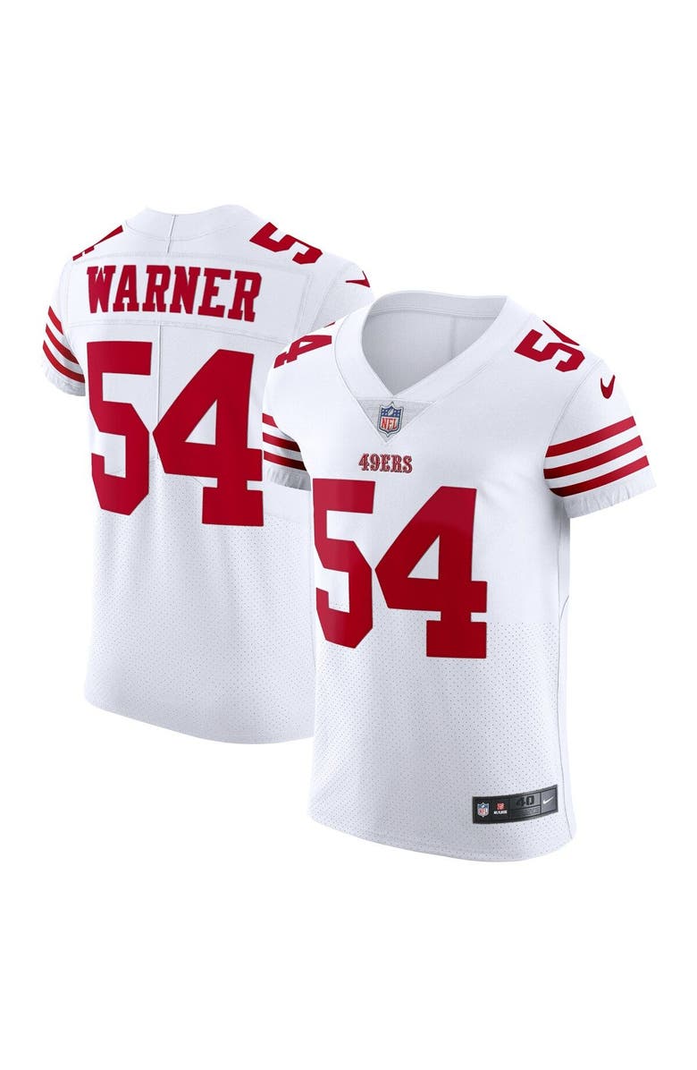 Nike Men's Nike Fred Warner White San Francisco 49ers Vapor Elite Jersey, Main, color, 