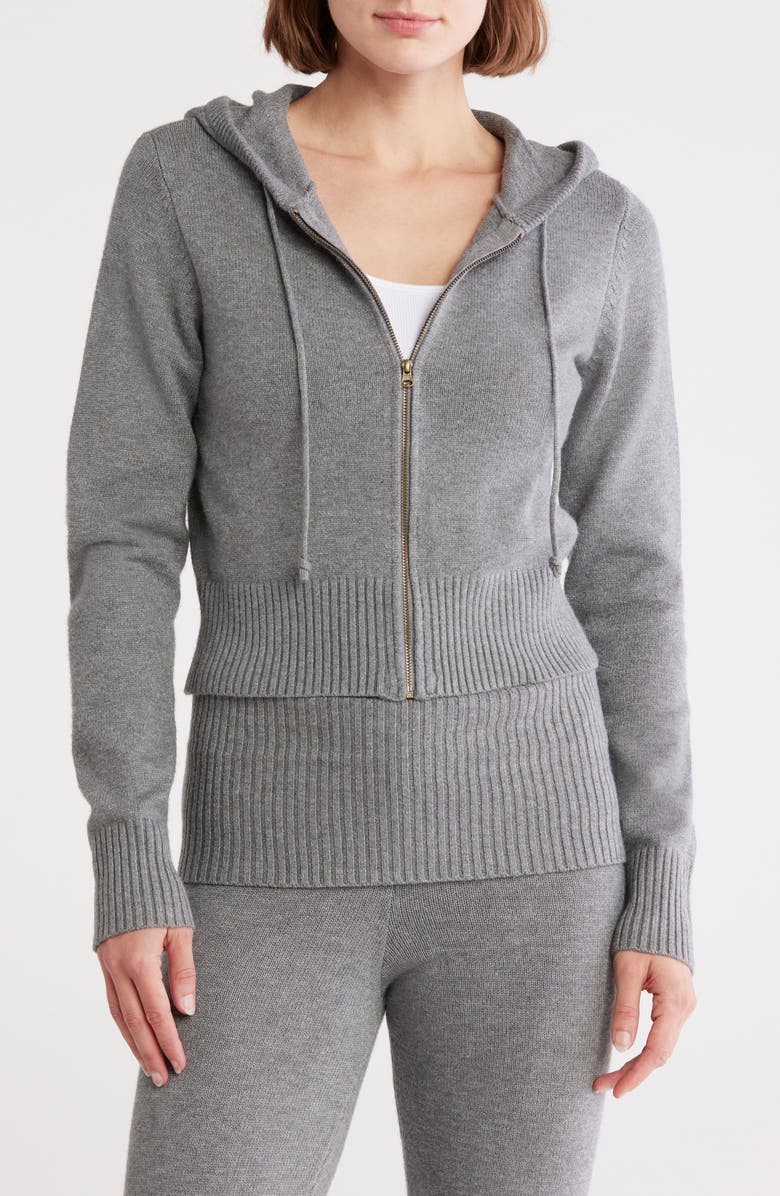 Lucky Brand Knit Zip-Up Hoodie, Main, color,