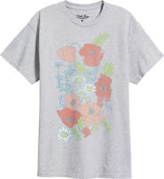 Junk Food Flowers Cotton Graphic T-Shirt