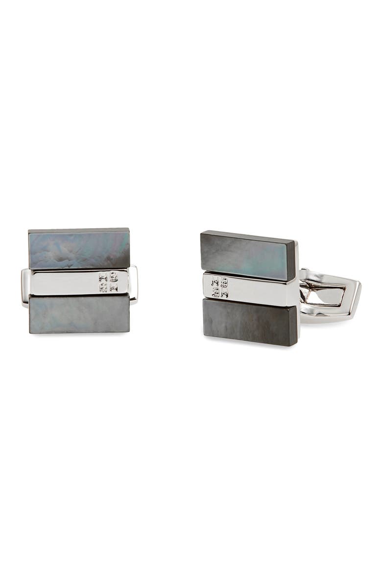 T-Pascal Cuff Links, Main, color, DARK GREY