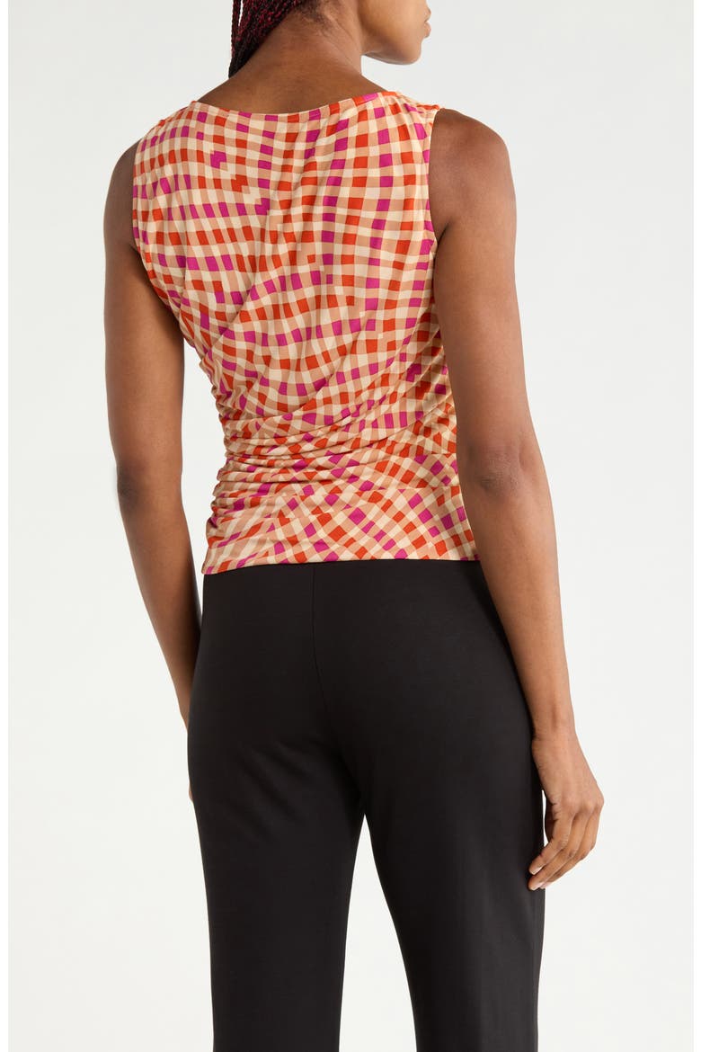 Athena Check Ruched Top, Alternate, color, SIRENS WEAVE