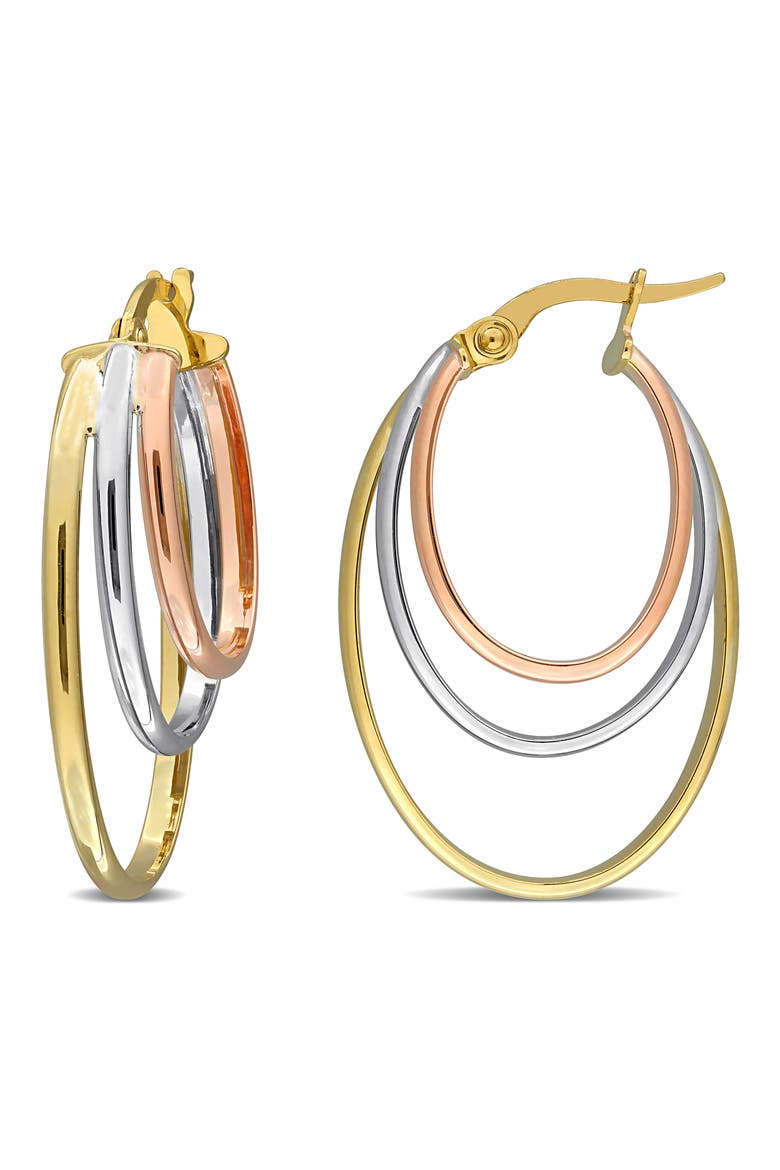 Triple Layered Hoop Earrings, Main, color, MULTI-COLOR