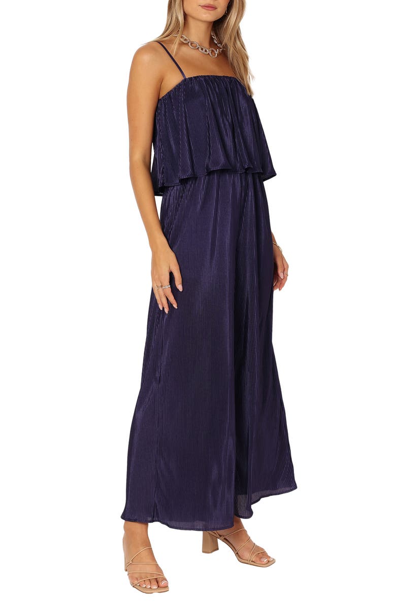 Petal & Pup Jillian Plissé Jumpsuit, Alternate, color, Navy