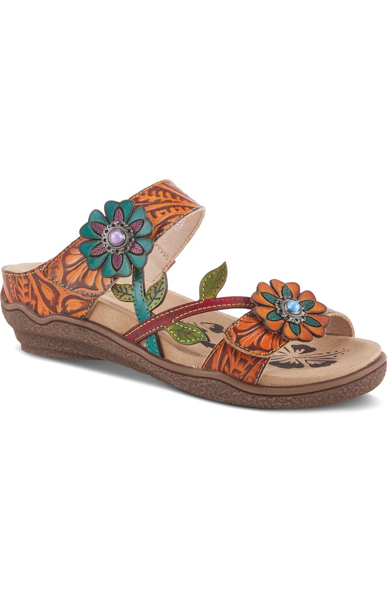 L'Artiste by Spring Step Aymee Wedge Slide Sandal, Main, color, Mango Multi