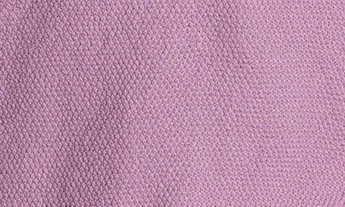 Studio Garnet Los Angeles Textured Short Sleeve Cotton Sweater In Lavender