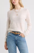 Treasure & Bond Jacquard Cashmere Blend Crewneck Sweater