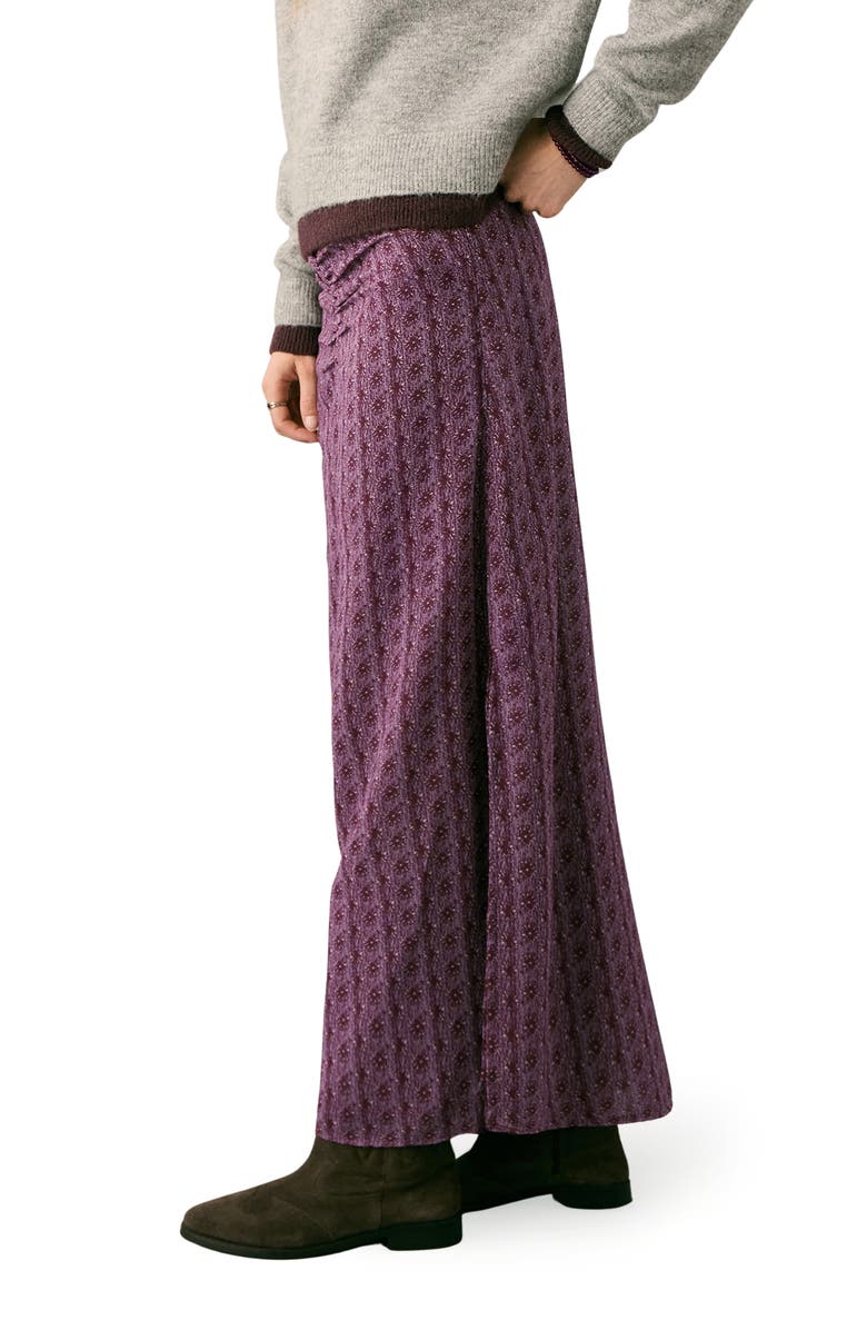 MANGO TEEN Allover Print Maxi Skirt, Alternate, color, Lilac Mult