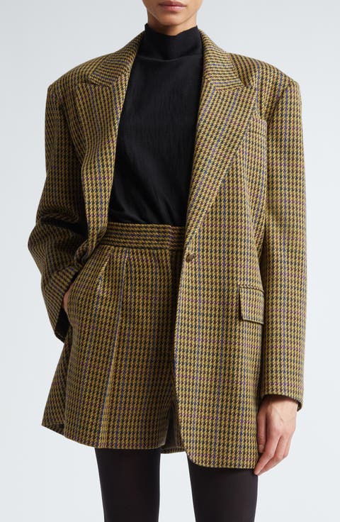 Atlanta Houndstooth Wool Blend Blazer