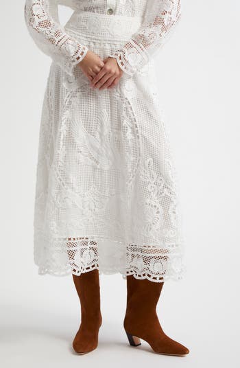【Farm Rio】白鳥の湖のギピュールトップ＆スカート FARM Rio Swan Lake Guipure Top & Skirt | Bloomingdale's
