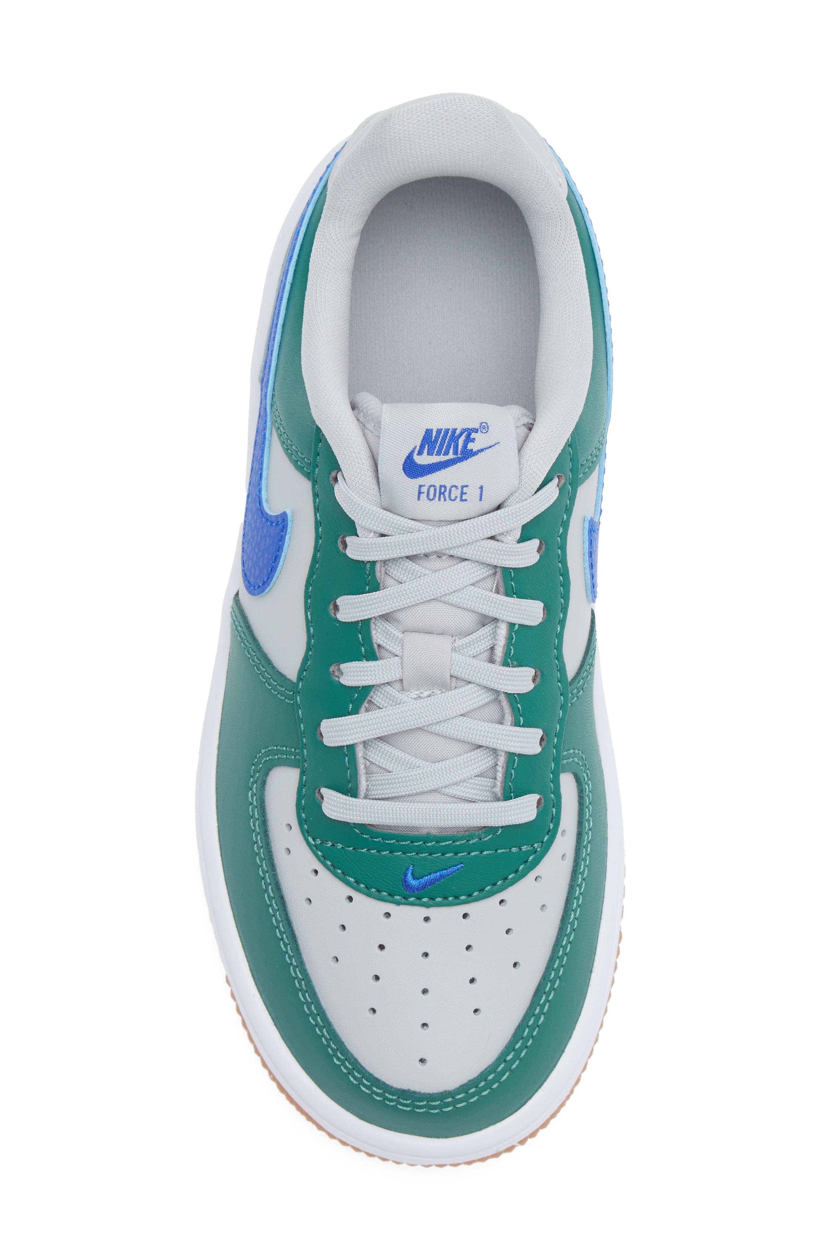 Kids' Air Force 1 Sneaker, Alternate, color, GREY/ BLUE/ EVERGREEN/ WHITE