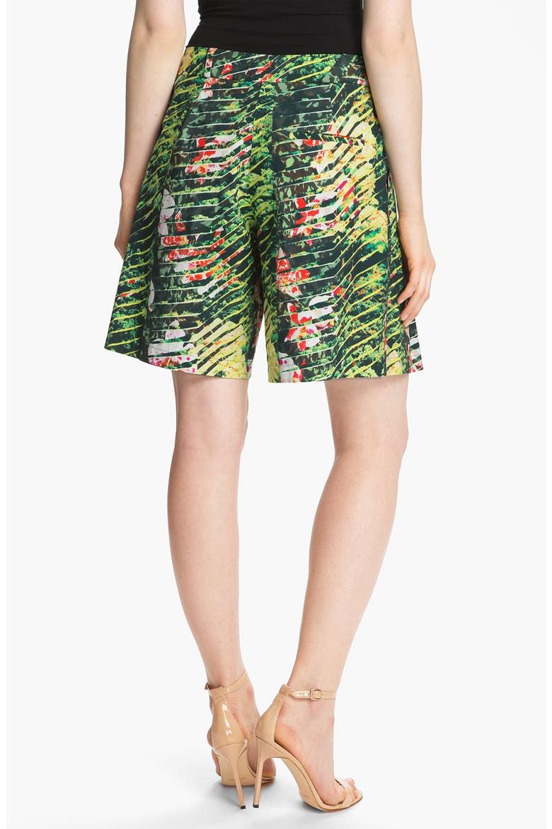 Forest Print Poplin Bermuda Shorts, Alternate, color, BOTTLE GREEN