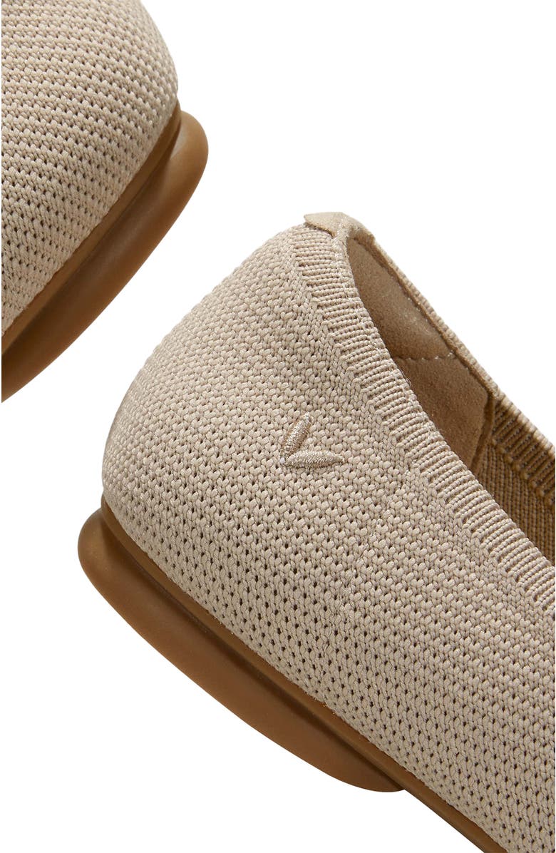 VIVAIA Almond-Toe Knotted Flats, Alternate, color, Almond