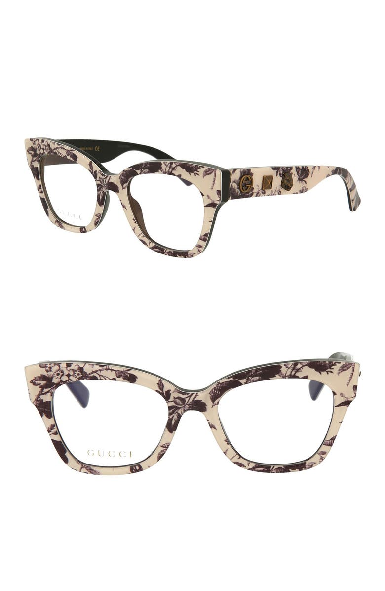 Gucci 49mm Cat Eye Optical Frames, Main, color,