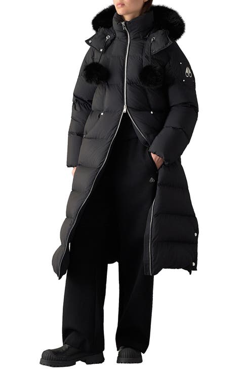Everest Faux Fur Trim 800 Fill Power Down Puffer Coat