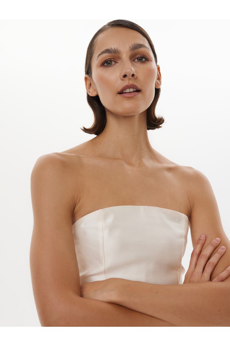 Bridal Silk-wool Corset Top, Alternate, color, Starlight White