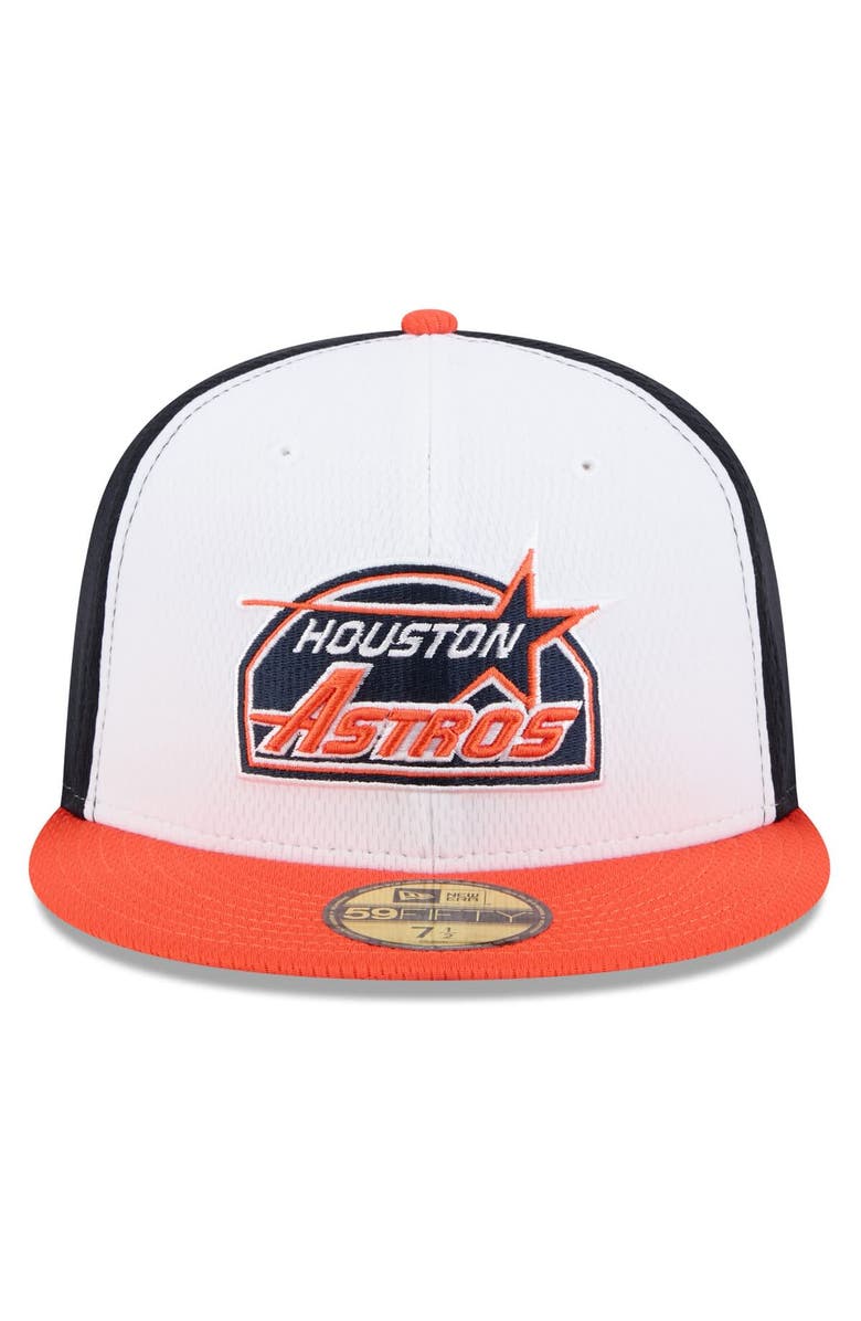 New Era Men's New Era Navy/Orange Houston Astros 2025 MLB Clubhouse 59FIFTY Fitted Hat, Alternate, color, Navy