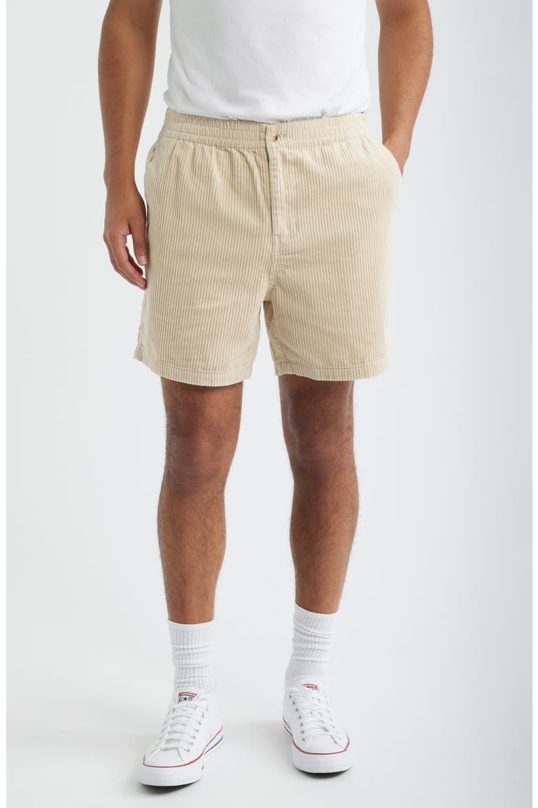 Capitan Corduroy Beach Shorts, Main, color, VINTAGE WHITE