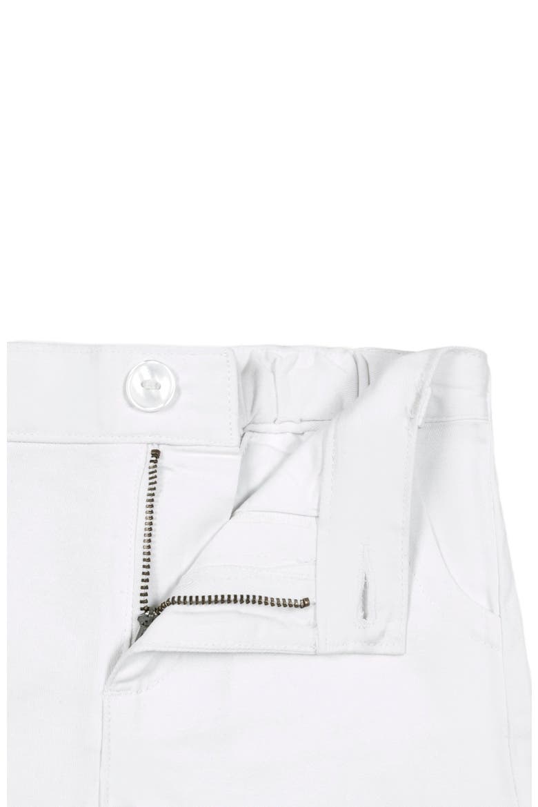 Girls' Organic Stretch Chino Short, Kids, Alternate, color, White