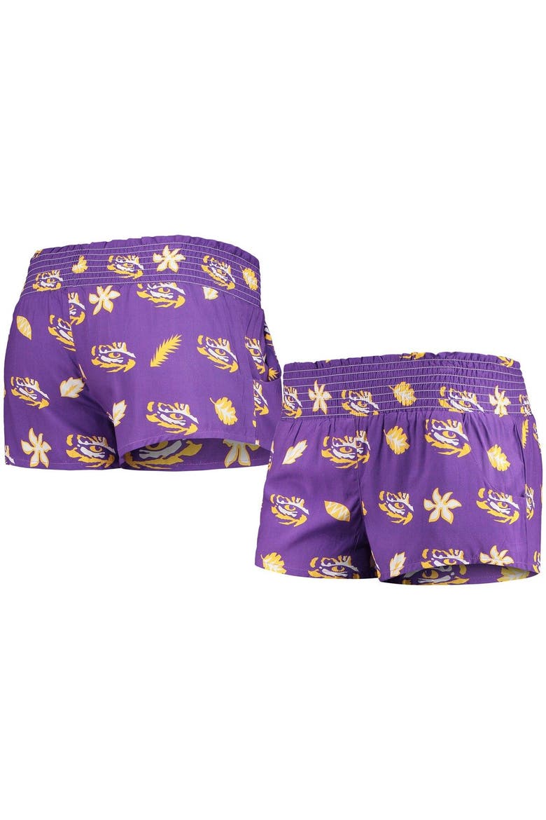 Women's Wes & Willy Purple LSU Tigers Beach Shorts, Alternate, color, Purple