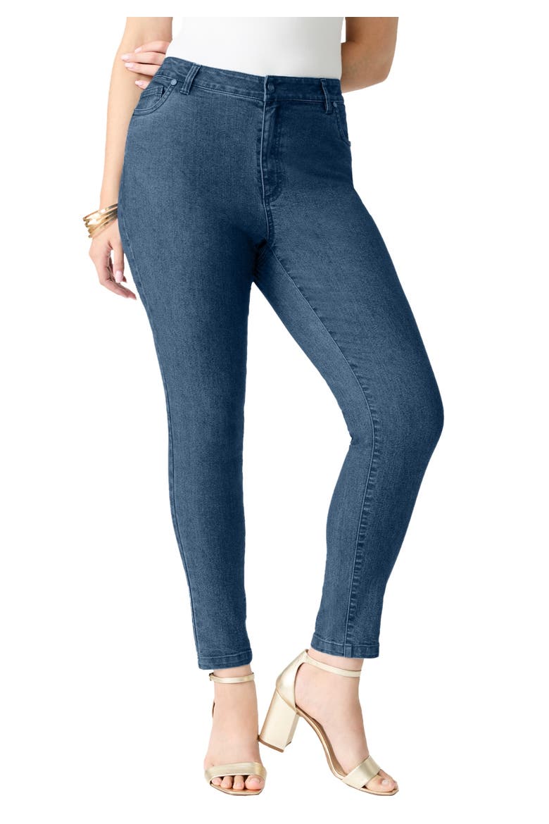 Plus Size 24/7 Stretch Slim Jean, Main, color, MEDIUM STONEWASH