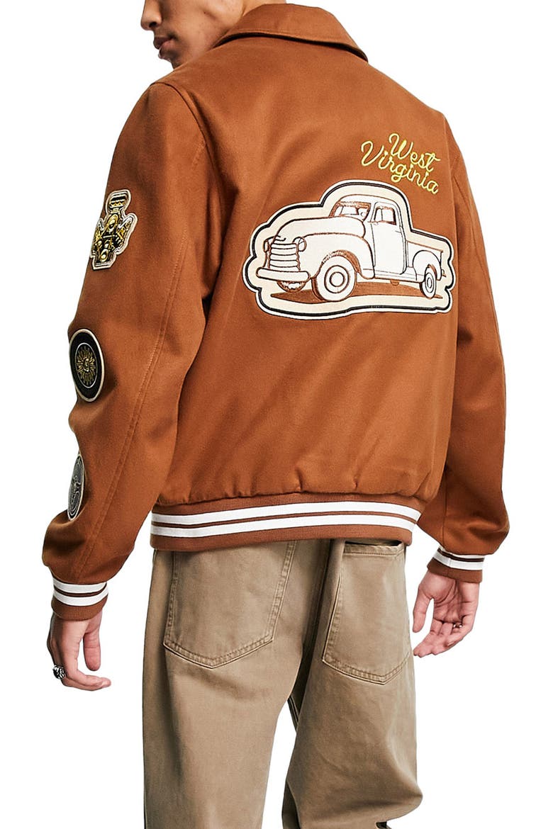 Varsity Jacket, Alternate, color, TAN