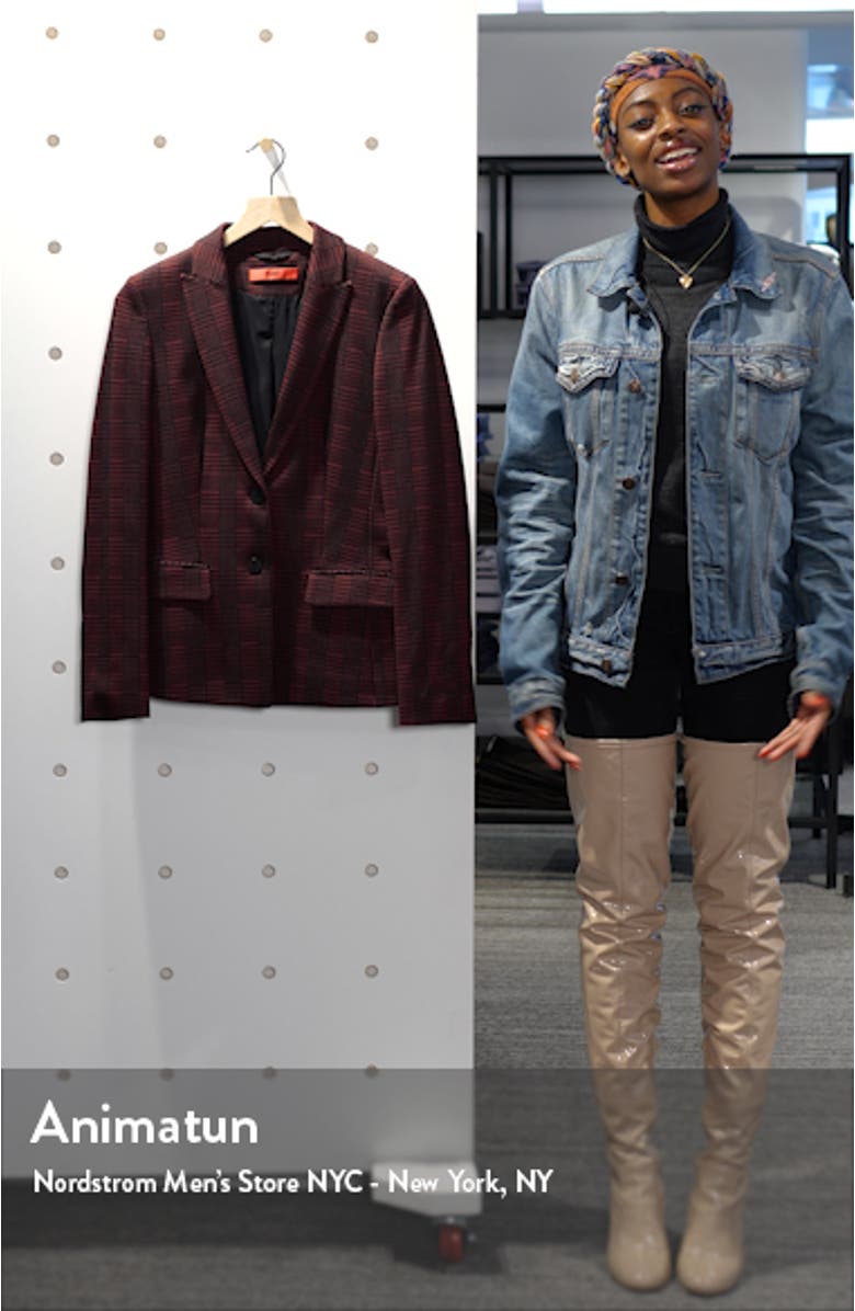 Houndstooth Plaid Long Jacket, sales video thumbnail