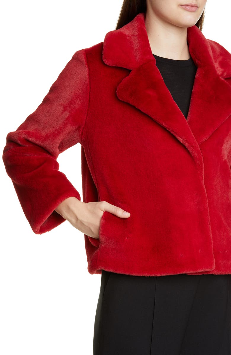 St. John Collection Faux Beaver Fur Coat, Alternate, color, 