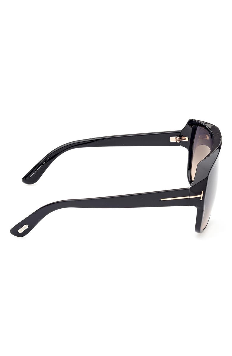 TOM FORD 62mm Gradient Polarized Oversize Aviator Sunglasses, Alternate, color, 