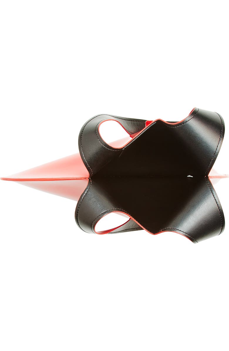 Coperni Mini Heart Patent Faux Leather Tote, Alternate, color,